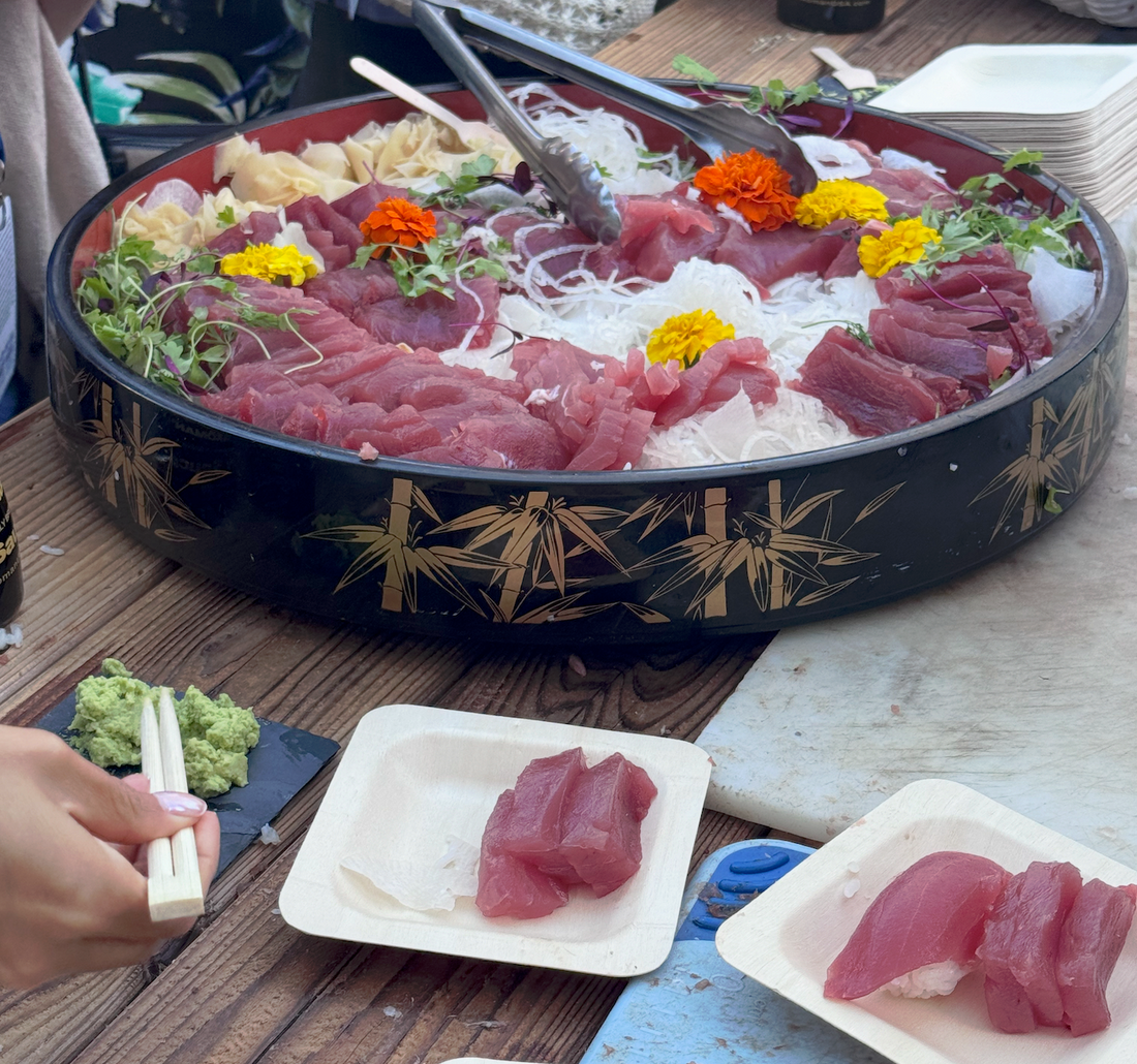 “Freshly grated real wasabi served with bluefin tuna at Carmel Culinary Week Soirée by the Sea”